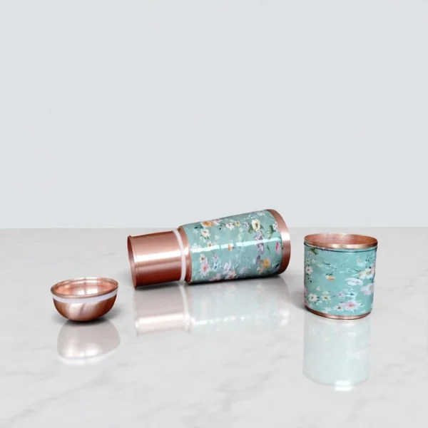Attro Nirmalya Alice Floral Copper Bottle 950ml Printed - Image 3