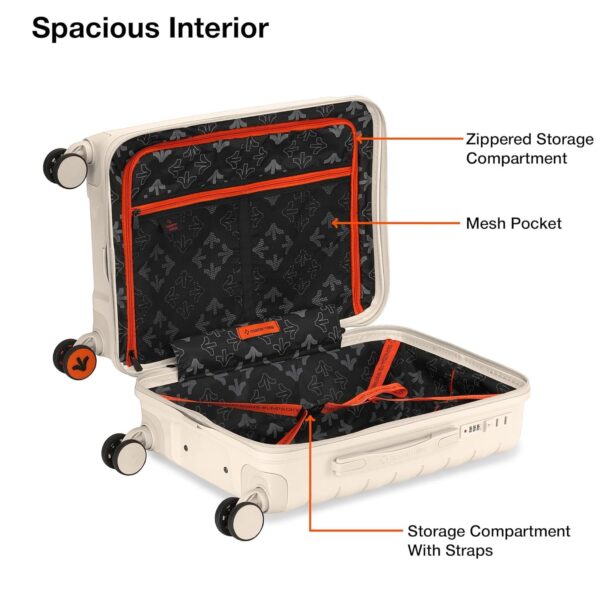Nasher Miles Vienna Hard-Sided Polypropylene Check-in Luggage Bag 20 Inch 55CM - Image 3