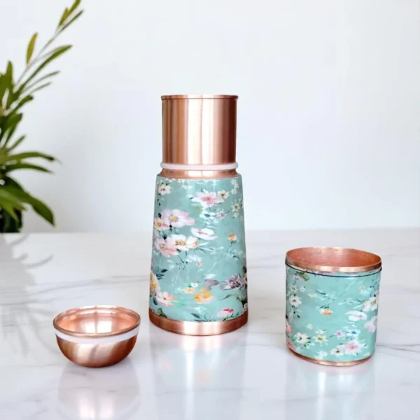 Attro Nirmalya Alice Floral Copper Bottle 950ml Printed - Image 2