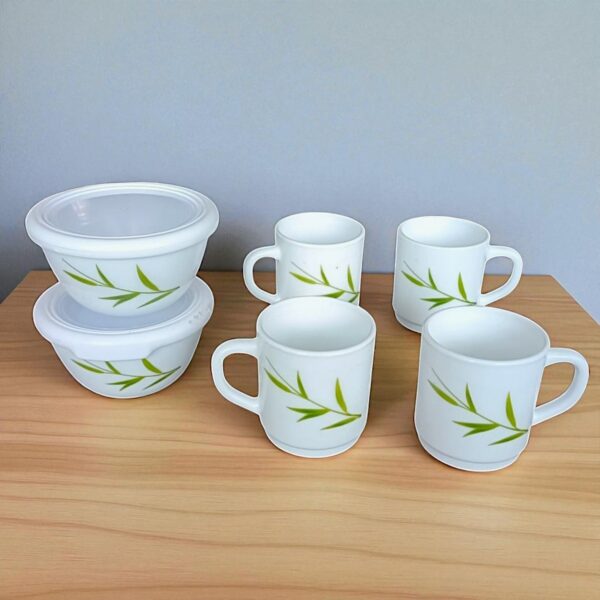 Cello Opalware Imperial Majestic 6 Pieces Set (4pc Roma Mug 30cl + 2pc Mixing Bowl 500ml) - Image 2