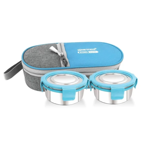WARMEO Steelix Stainless Steel Lunch Box with Insulated Tiffin Bag - Image 2