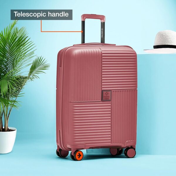 Nasher Miles Singapore Hard-Sided Polypropylene Cabin Luggage Trolley Bag 20 Inch | 55cm | 8 Wheels Small Trolley Bag for Travel | Suitcase - Image 3