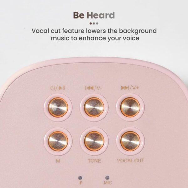 Toreto Jukebox Wireless Bluetooth Speaker 10W with Wireless Karaoke Mic I Voice Changing Feature - Image 2