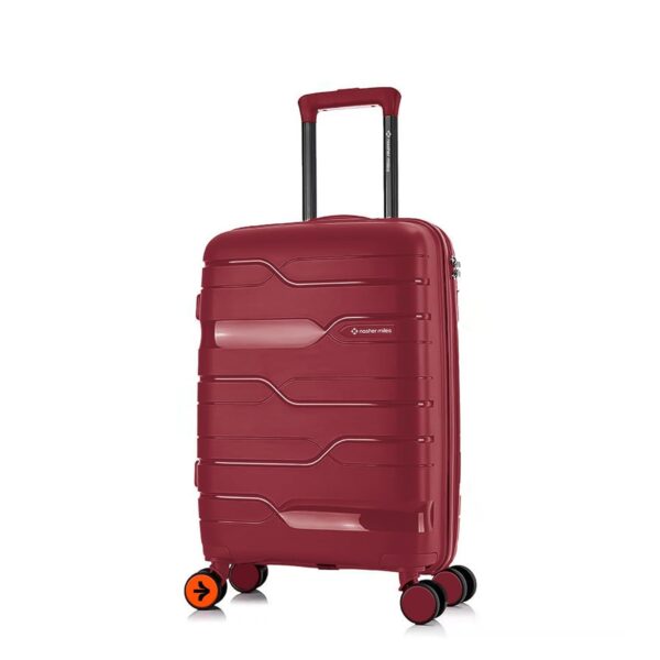 Nasher Miles Paris Polypropylene 360 Degree 20 Inch Hard Sided Luggage Trolley Bag For Travel 55CM | Maroon