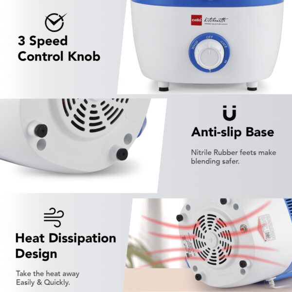 Cello Jucy Fresh Electric Juicer 550W Powerful Motor | Low Noise Operation - Image 3