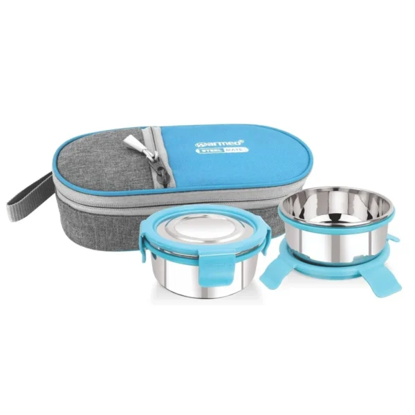 WARMEO Steelix Stainless Steel Lunch Box with Insulated Tiffin Bag - Image 3