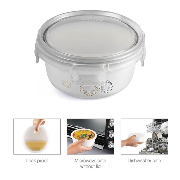 Cello Opalware Crazy Dots 4pc Storage Container Set Small 110mm - Image 5
