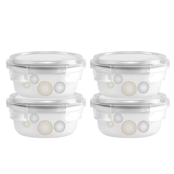 Cello Opalware Crazy Dots 4pc Storage Container Set Small 110mm