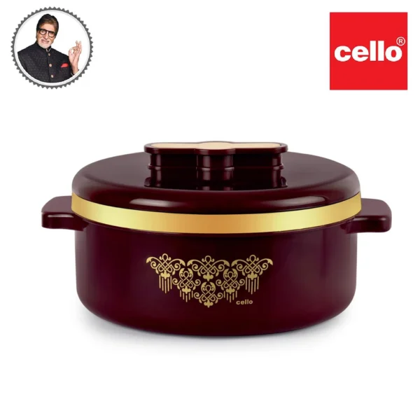 Cello Exotic Inner Stainless Steel Insulated Hot Pot 1500ml | Leak Proof Casserole