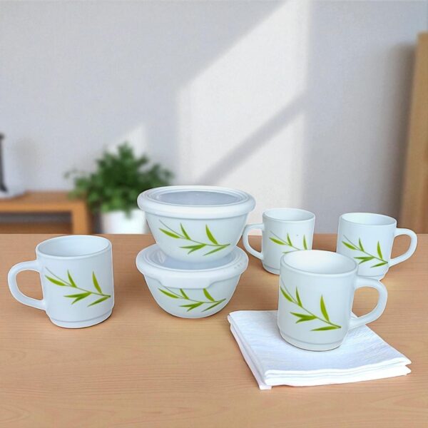 Cello Opalware Imperial Majestic 6 Pieces Set (4pc Roma Mug 30cl + 2pc Mixing Bowl 500ml)
