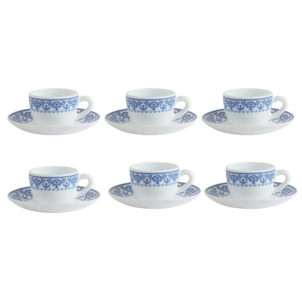 Cello Ariana 12 Pieces Cup & Saucer Set 13cl