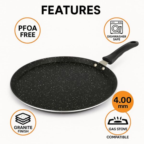 Hichef Dosa Tawa No.12 Marble Coating 290mm (4mm) - Image 3