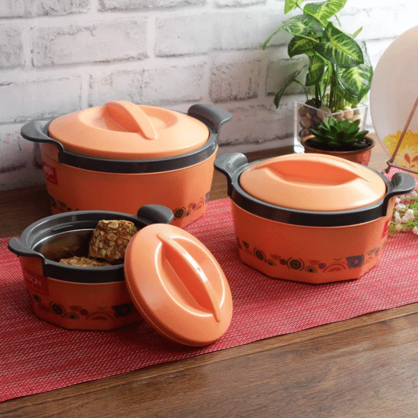 Milton Fionna Jr 3 Pieces Insulated Casserole Set (500ml + 1000ml + 1500ml)