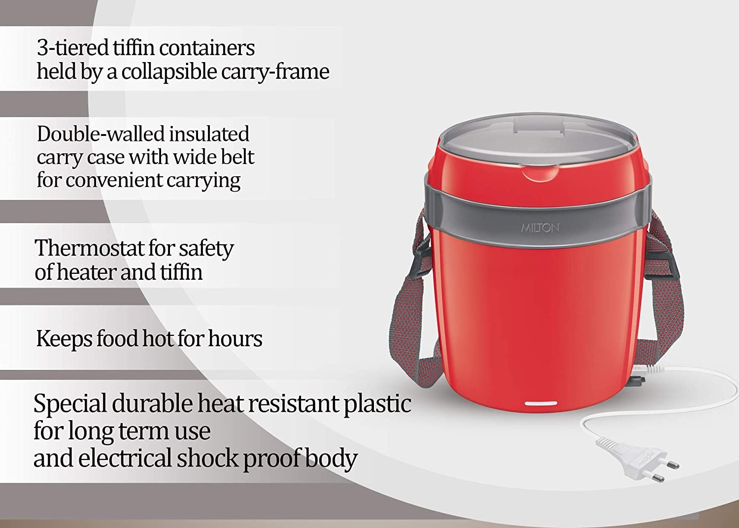 Milton New Futron 3 Containers Electric Lunch Box - Image 4