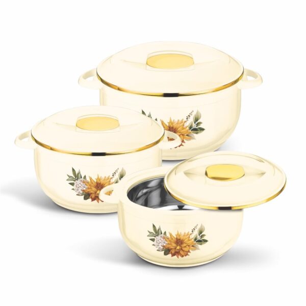 Asian Nova 3 Pieces Insulated Casserole Set (600ml, 1000ml, 1600ml)