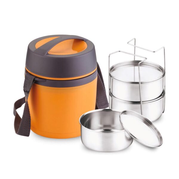 Asian Happy Meal 3 Stainless Steel Containers Insulated Lunch Box