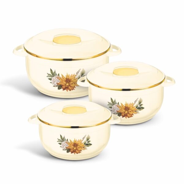 Asian Nova 3 Pieces Insulated Casserole Set (600ml, 1000ml, 1600ml) - Image 2
