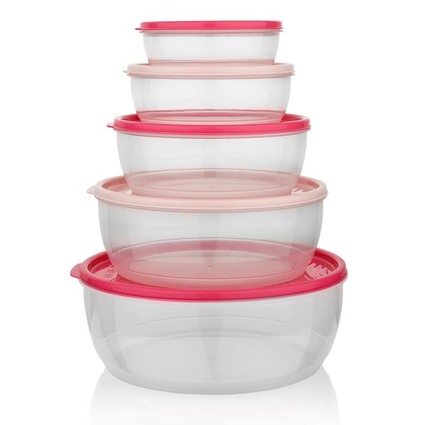 Asian Perfect Seal Container Set of 5 (300+600+1100+1900+3000 ml) - Image 3