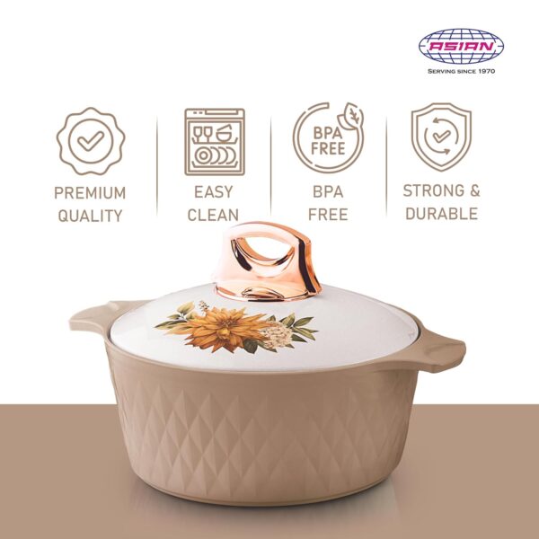 Asian Diamond N. Dlx Thermo Casserole - 1500ml - Image 3