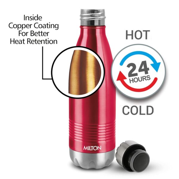 Milton Duo DLX 350 Thermosteel Vacuum Insulated Water Bottle - Image 2