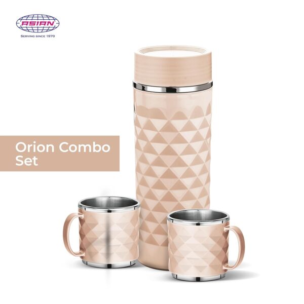 Asian Orion 3 Piece Combo Set - 1pc Insulated Flask and 2pc Cups - Image 2