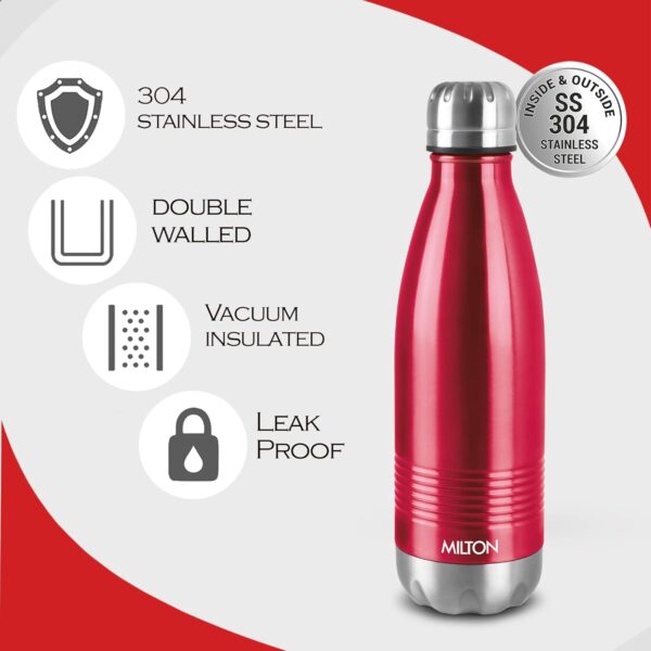 Milton Duo DLX 350 Thermosteel Vacuum Insulated Water Bottle - Image 3