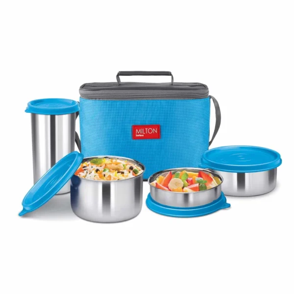 Milton Delicious 3 Stainless Steel Container Lunch Box With Tumbler Combo Set