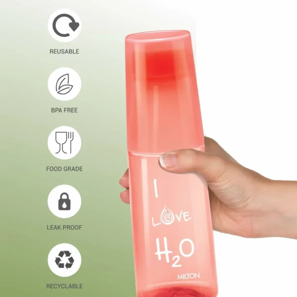 Milton Kip Sip Plastic Water Bottle - 650ml - Image 2