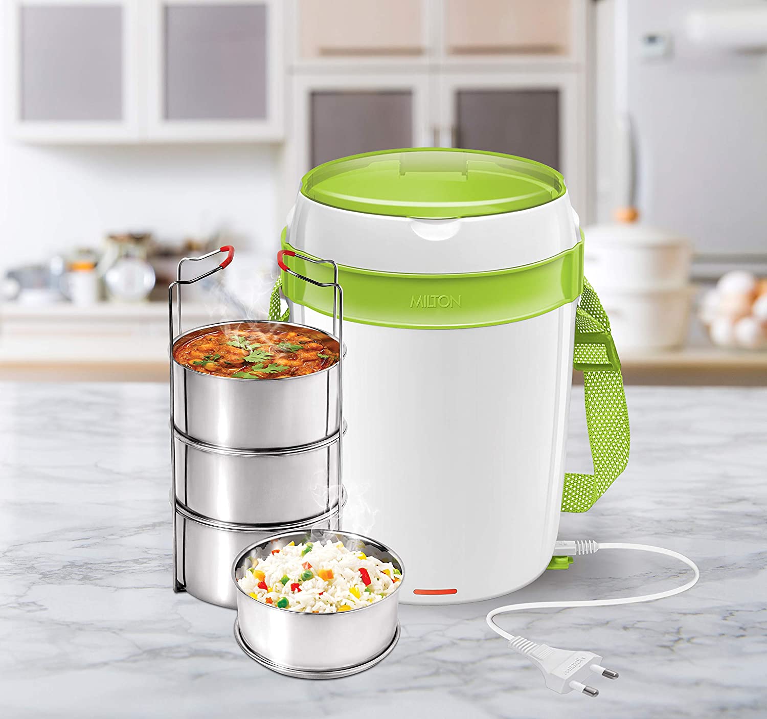 Milton New Futron 4 Containers Electric Lunch Box
