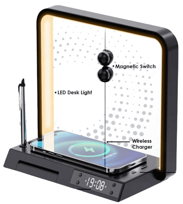 Fuzo Allure 2.0 Magnetic Lamp with Charger, Clock & Stand