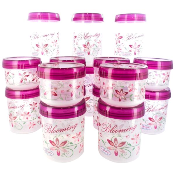 Asian Turn & Lock 18 Piece Plastic Storage Jar Set