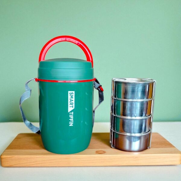 Asian Smart 4 Stainless Steel Double Wall Insulated Tiffin Box