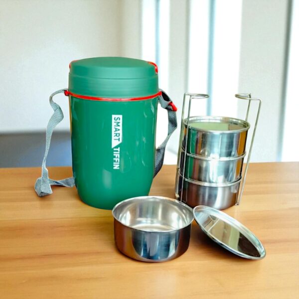 Asian Smart 4 Stainless Steel Double Wall Insulated Tiffin Box - Image 2