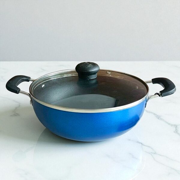 Hichef Deep Kadhai With Glass Lid - 12 (220mm) Thickness - 2.6mm