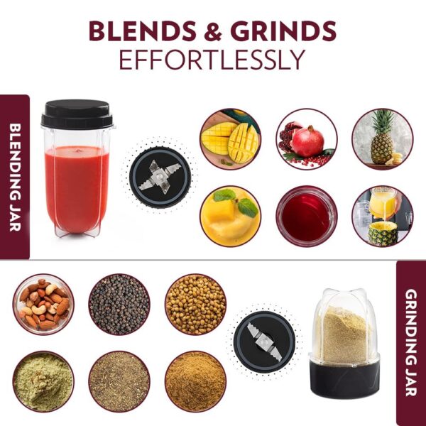Borosil NutriFresh PB31 Mini-Blender and Grinder, 400W - Image 3