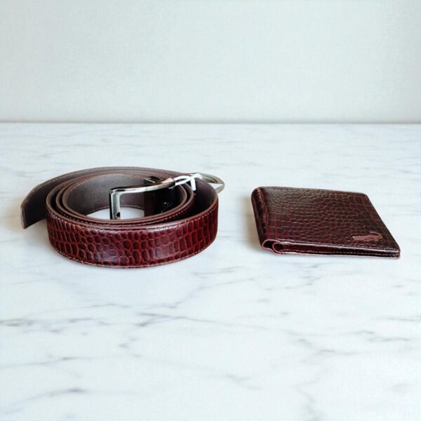 Crocodile Wallet With Belt Combo Set - Image 2