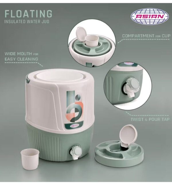 Asian Plastowares - Floating Insulated Water Jug 12 | 11 Ltr - Image 2