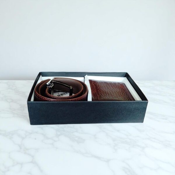 Crocodile Wallet With Belt Combo Set - Image 3