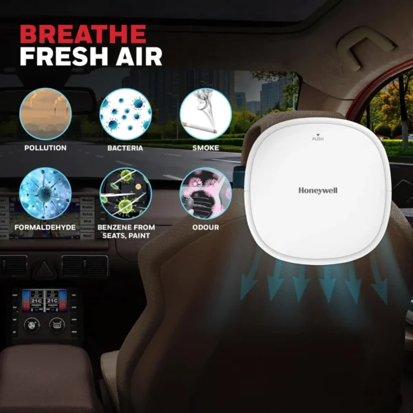 Honeywell Move Pure3 Car Air Purifier, Hepa filter & Formaldehyde which removes 99.9% dust & smoke - Image 4