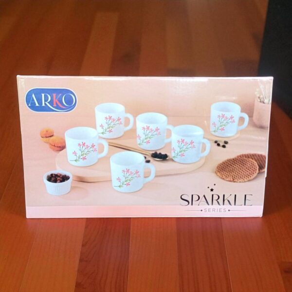 Arko Sparkle Series Elite 6 Piece Tea/Coffee Mug Set Small - Image 3