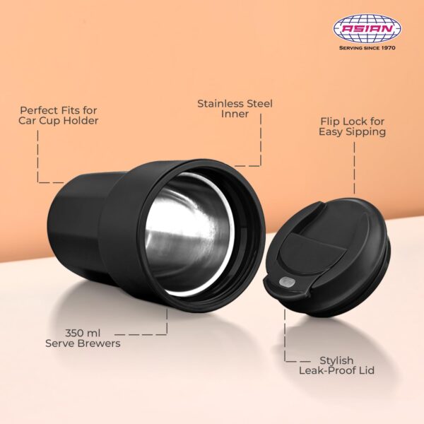 Asian Java Insulated Tea/Coffee Mug 350ml - Image 3