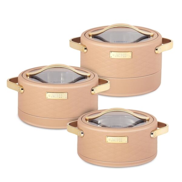 Jaypee Luxura Klass 3 Piece Insulated Casserole Set (1500ml+2000ml+2500ml)