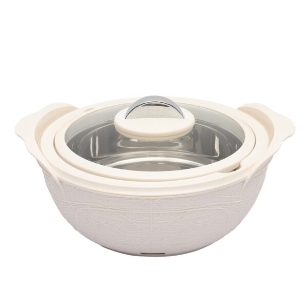 Jaypee Plus Nest Inner Stainless Steel Electric Casserole Serve Set with Glass Lid, 2000 ml