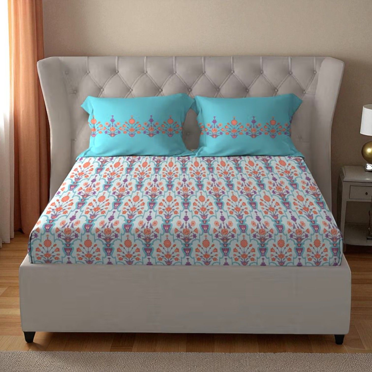 My Trident Celebration Double Bedsheet With Pillow Covers - Image 2