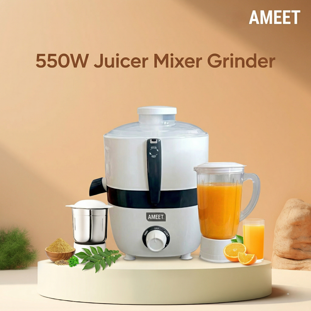 Ameet Nexon Electric Juicer Mixer Grinder 550W – Multi-Function Kitchen Appliance | Powerful Mixer for Grinding, Blending & Juicing - Image 4