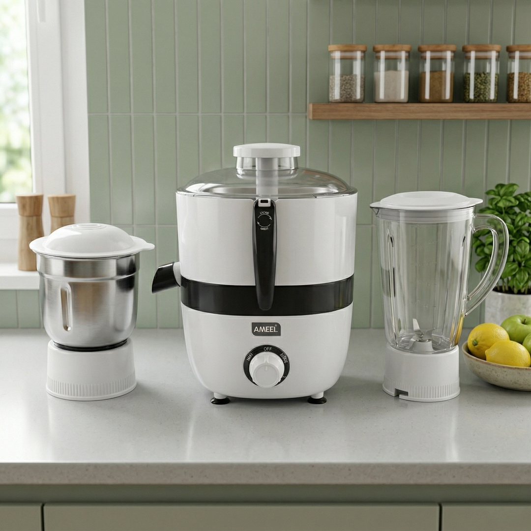 Ameet Nexon Electric Juicer Mixer Grinder 550W – Multi-Function Kitchen Appliance | Powerful Mixer for Grinding, Blending & Juicing - Image 3