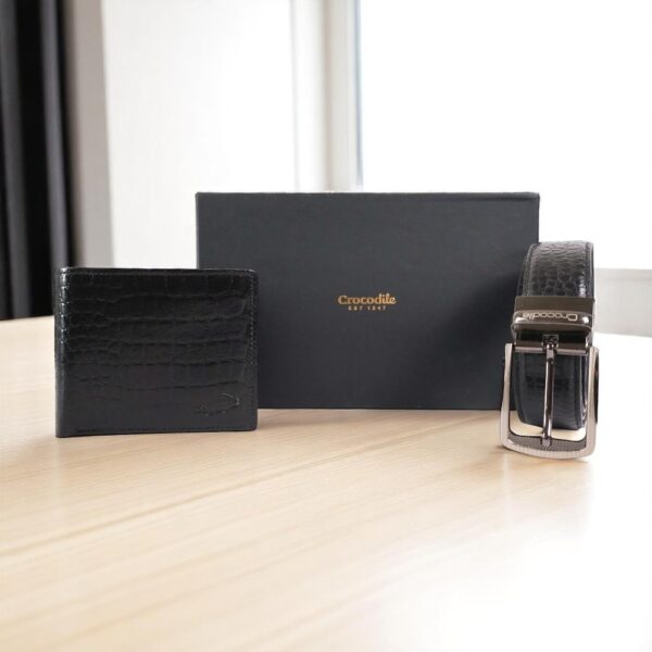 Crocodile Wallet With Belt Combo