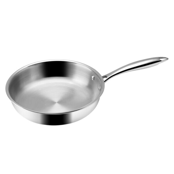 VAYA Hautechef Triply Stainless Steel Fry Pan, 24cm, 1.7L, Induction Compatible
