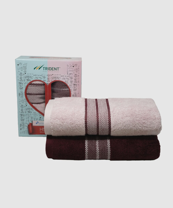 Trident His & Her Collection 2 Piece Bath Towel Set