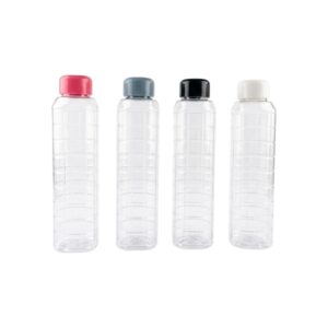 Jaypee Chess 4 Piece 1000ml BPA Free Plastic Water Bottle Set with Leak Proof Lids for Home Office School and Travel